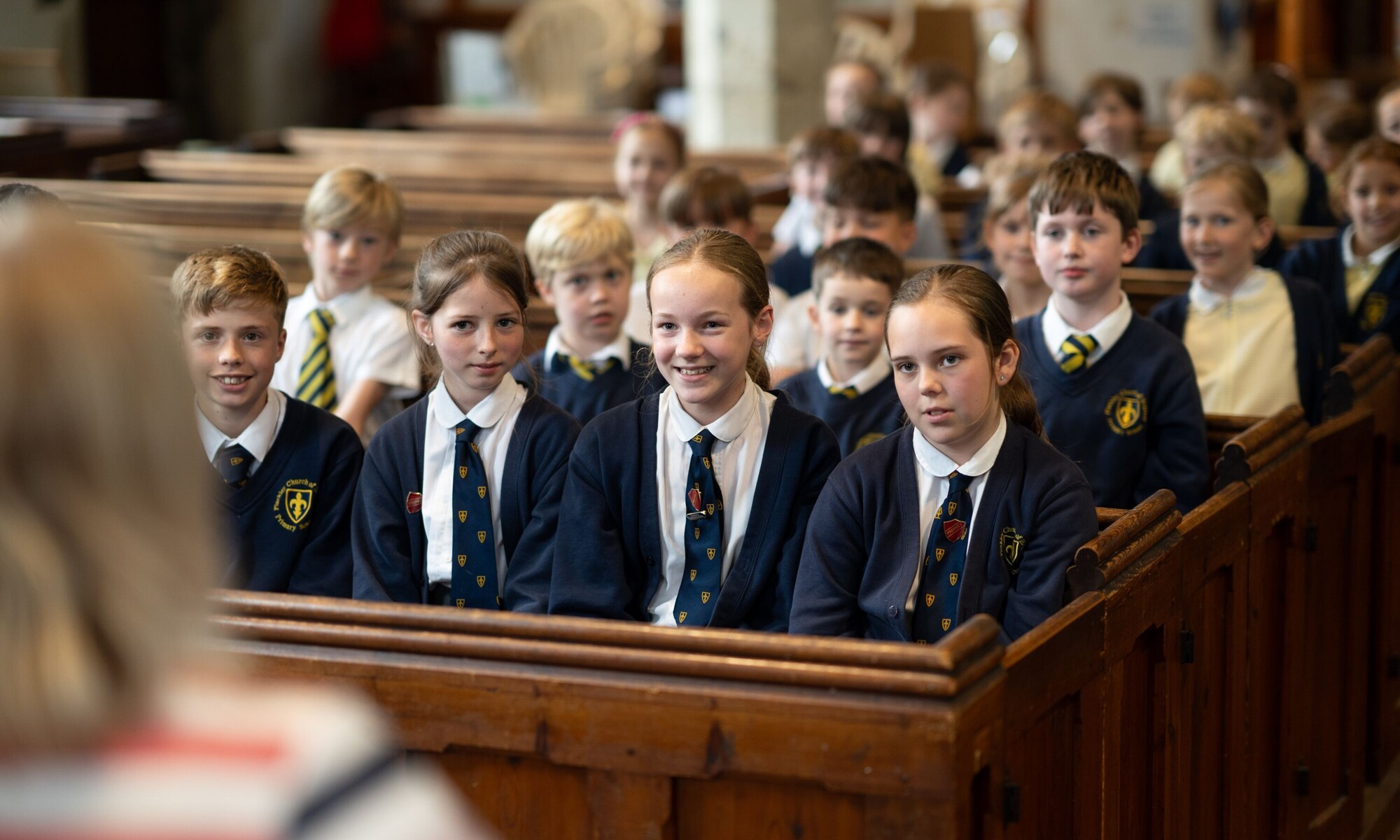 Pluckley CE Primary image of people at church